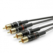 Sommer Cable Sommer Cable HBP-C2-0300 klinker/cinch avdio priključni kabel [2x moški cinch konektor - 2x moški cinch konektor] 3.00 m črna, (20431570)