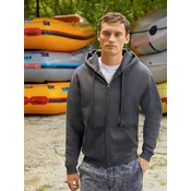 Grey Mens Hoodie Premium Fruit of the Loom