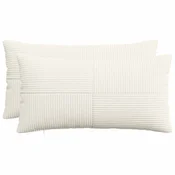 vidaXL Prevleka za blazino 2 pcs ALMELO Krem 40 x 80 cm korduroy