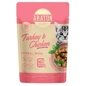 ARATON cat Kitten vrečka Turkey & Chicken 85 g