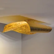 Knikerboker Non So - LED stropna svetilka 75 cm, zlata - Dnevna soba/jedilnica - Dizajn - zlati lističi - Kovina