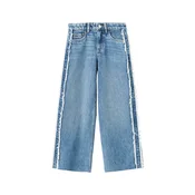 MANGO KIDS Kavbojke WIDEF moder denim/bela