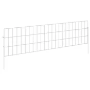 Vidaxl Ograja za vrt z žeblji 48 szt. 115 x 30 cm Mesh Pocinkano jeklo