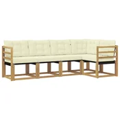 Set vanjskih sofa 5 kom. Bijela i krem
