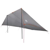 vidaXL Senčnik za vozila s streho Siva in oranžna 518 x 580 x 215 cm