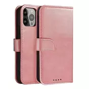 HURTEL Etui z zapiralko za Samsung Galaxy S25 Magnet Case – roza