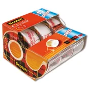 Scotch kristalno prozoren lepilni trak, 19 mm x 7,5 m, 2 + 1 rola, v brezplačnem dozirniku