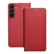 OEM Torbica LUNA Book Carbon za SAMSUNG S22, rdeča