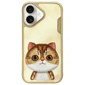 shumee Ovitek Nimmy Big Eyed Pet Cat Khaki za iPhone 16