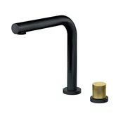 Rosan S.2 BLACK - GOLD Baterija podgradna za lavabo- jednorucna - visoka