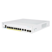 Cisco stikalo CBS250-8FP-E-2G (8xGbE, 2xGbE/SFP combo, 8xPoE , 120W, brez ventilatorja) - REFRESH