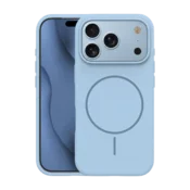 Ovitek za iPhone 17 Pro Max/18 Pro Max, silikonski MagSafe – svetlo moder