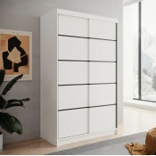 Garderobna omara z drsnimi vrati Lizi 120 cm - bela