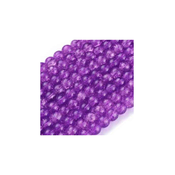 Ispucale staklene perle kugla 8 mm ljubicasta-niska 40 cm