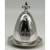 PompA¶A¶s by Casa Padrino luxury baroque egg cup with lid silver - designed by Harald GlA¶A¶ckler