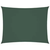Vidaxl Senčno jadro oksford blago pravokotno 5x6 m temno zeleno
