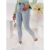 Spodnie damskie jeansowe skinny w serca JENIVIA niebieskie Dstreet