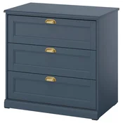 FAGELFJÄLLET Predalnik s 3 predali, temna sivo modra, 82x51x78 cm