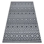 eoshop Preproga Strukturna SOLE D3852 Boho, diamantov - ravnega tkalstva siva ( - Velikost: 80x150 cm)