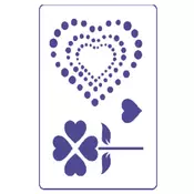 Šablona PENTART A5 - Srce/Cvetje (hobby program)