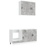 Kuhinjska jedinica PORTO 5 pcs Betonska siva Konstruirano drvo