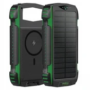 4smarts Solarna prenosna baterija 20000mAh TitanPack Rugged UltiMag zelena 1 kos.