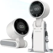 slomart SURFOU Prenosni ventilator 4000mAh, 5 stopenj, LED, zložljiv, USB