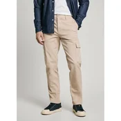 Pepe Jeans za moške. PM211907 Hlače Twill cargo v bež barvi (33), Priložnostno, Bombaž, Trajnostni