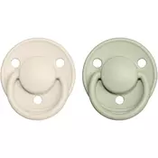 BIBS De Lux Natural Rubber 2 duda Ivory/Sage 2 kos