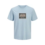 Jack & Jones Majica Jjrain Tee Ss Crew Neck 12288097 Svetlo modra Regular Fit