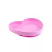 Chicco silikonski tanjir, srce, 9m+, roze ( A049968 )