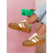 Sneakersy damskie MOTIONA khaki Dstreet