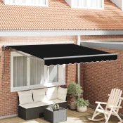 Okvir tende Crna 350 x 250 cm Poliester s PU premazom