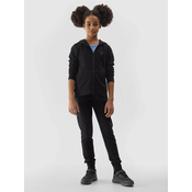 Girls Sweatshirt with Hoodie 4F - Black