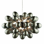 Endon 80124 - Luster na sajli INFINITY 8xG9/28W/230V crna/zadimljena