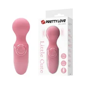 Mini klitoralni masažer Little Cute, 12cm, Roze