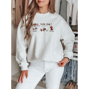 Bluza damska oversize z jamnikami JAMNIKOVE szara Dstreet