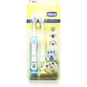 Chicco Toothbrush Set 3-6 y+ djecja cetkica za zube s vakuumskim držacem Tiger-Panda
