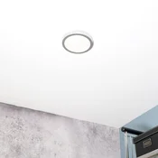 ORION LED stropna svjetiljka Vika, okrugla, mat titan, O 18cm - Dnevni boravak/blagovaonica - Moderan - titan mat, opal - Metal