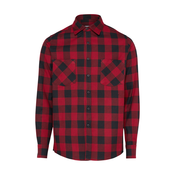 Urban Classics Srajca Checked Flanell, rdeča