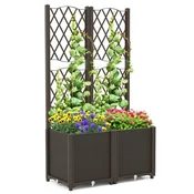 Northix Vrtna sadilna škatla z rešetko PP 80x40x140 cm samonamakalna