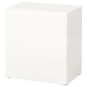 BESTA Spojene police s vratima, bela/Lappviken bela, 60x42x64 cm