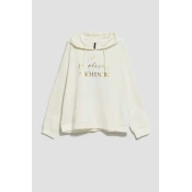 Marisse Womens Sweatshirt L-Bl-4008 Off White
