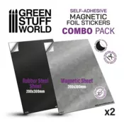 COMBO Magnetic Sheet A4 + Rubber Steel Sheet A4 - COMBO 2 self-adhesive