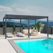 Bioklimatska pergola Antares — Samostoječa/3.6 x 5.3/Antracit/Ročni