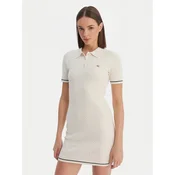 Calvin Klein Vsakodnevna obleka Microcable LV047F323G Bež Slim Fit