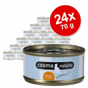 Varčno pakiranje Cosma Nature 24 x 70 g - Piščančja prsa & škampi