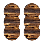 Bertoni Home Unisexs 6 Round Table Pads Set Drewno