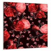 shumee STEKLENA PLOŠČA ZA KUHINJO 60x65 Roses