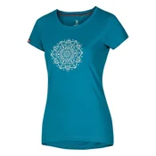Ženska majica OCÚN Raglan T, modra emajlirana mandala (XS)